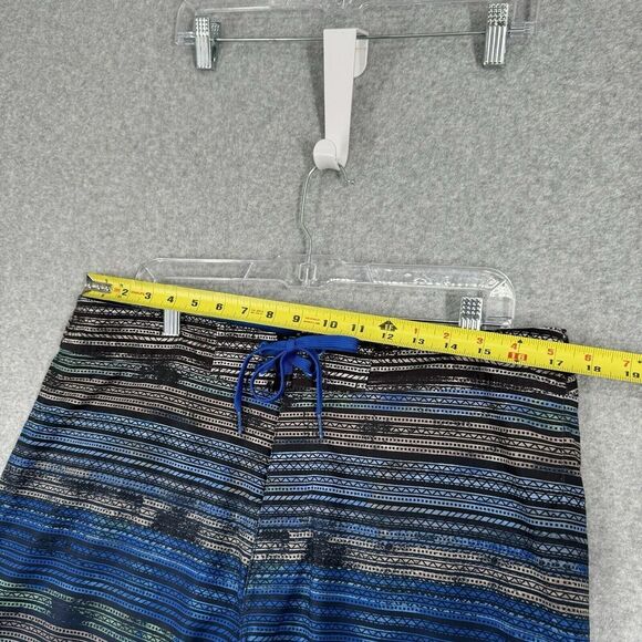 Prana Board Shorts 33 Mens Blue Striped Back Pocket Swim Trunks Bathing Suit - Picture 6 of 15